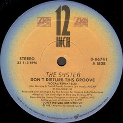 The System Don't Disturb This Groove USED VINYL 12INCH 33 S RPM