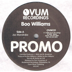 Boo Williams Jaz Mandrake / Windmill USED VINYL 12INCH 45 RPM PROMO