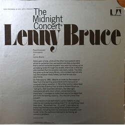 Lenny Bruce The Midnight Concert Vinyl LP USED