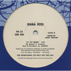Diana Ross It's My House / No One Gets The Prize/The Boss USED VINYL 12INCH 33 S RPM SINGLE PROMO