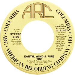 Earth, Wind & Fire You USED VINYL 7INCH 45 RPM PROMO