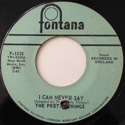 The Pretty Things I Can Never Say / Cry To Me USED VINYL 7INCH 45 RPM SINGLE