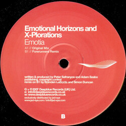 Emotional Horizons / X-Plorations Emotia VINYL 12" USED