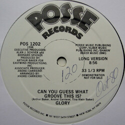 Glory Can You Guess What Groove This Is? USED VINYL 12INCH 33 S RPM PROMO