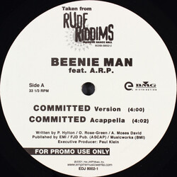 Beenie Man / Melanie Fiona Committed USED VINYL 12INCH 33 S RPM MAXI-SINGLE PROMO
