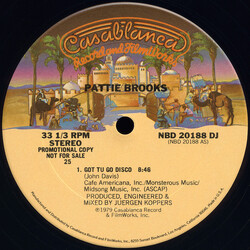 Pattie Brooks Got Tu Go Disco USED VINYL 12INCH 33 S RPM SINGLE SIDED SINGLE PROMO