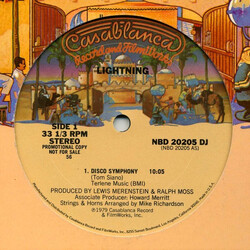 Lightning Disco Symphony / Baby Without Your Love USED VINYL 12INCH 33 S RPM SINGLE PROMO STEREO