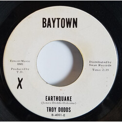 Troy Dodds Earthquake / Trying To Find My Baby USED VINYL 7INCH 45 RPM SINGLE