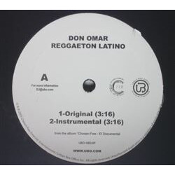 Don Omar Reggaeton Latino USED VINYL 12INCH SINGLE PROMO