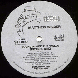 Matthew Wilder Bouncin' Off The Walls USED VINYL 12INCH 33 S RPM PROMO