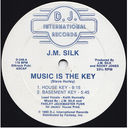 J.M. Silk Music Is The Key USED VINYL 12INCH 33 S RPM REISSUE