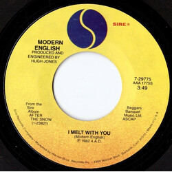 Modern English I Melt With You USED VINYL 7INCH STYRENE