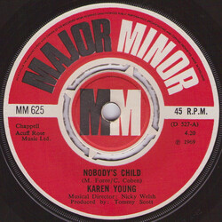 Karen Young (2) Nobody's Child USED VINYL 7INCH 45 RPM