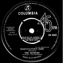 The Seekers Morningtown Ride USED VINYL 7INCH 45 RPM SINGLE