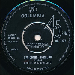 Sounds Incorporated I'm Comin' Through USED VINYL 7INCH 45 RPM