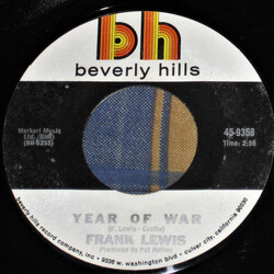 Frank Lewis (3) Year Of War USED VINYL 7INCH 45 RPM STYRENE