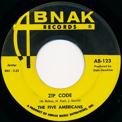 The Five Americans Zip Code / Sweet Bird Of Youth USED VINYL 7INCH 45 RPM SINGLE