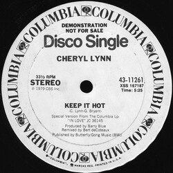 Cheryl Lynn Keep It Hot USED VINYL 12INCH 33 S RPM SINGLE PROMO