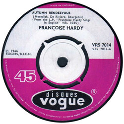 Françoise Hardy Autumn Rendezvous / It's My Heart USED VINYL 7INCH SINGLE