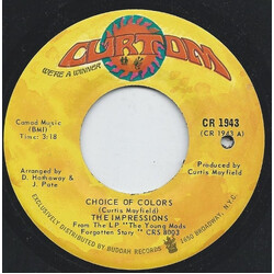 The Impressions Choice Of Colors / Mighty Mighty Spade & Whitey USED VINYL 7INCH 45 RPM SINGLE