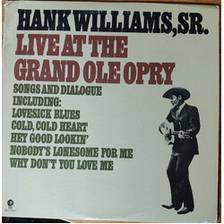 Hank Williams Live At The Grand Ole Opry Vinyl LP USED