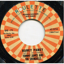 Tommy James & The Shondells Hanky Panky / I Think We're Alone Now USED VINYL 7INCH 45 RPM SINGLE
