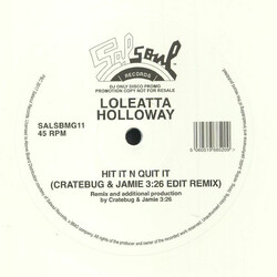 Loleatta Holloway Hit It N Quit It (Cratebug & Jamie 3:26 Edit Remix) USED VINYL 12INCH 45 RPM SINGLE SIDED REPRESS