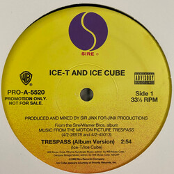 Ice-T / Ice Cube Trespass Vinyl 12" USED