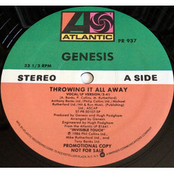Genesis Throwing It All Away USED VINYL 12INCH 33 S RPM PROMO SINGLE