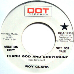 Roy Clark Thank God And Greyhound / Strangers USED VINYL 7INCH SINGLE 45 RPM PROMO