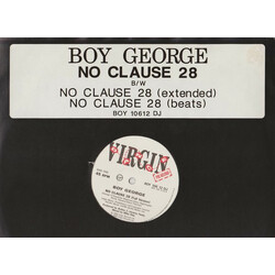 Boy George No Clause 28 USED VINYL 12INCH 45 RPM PROMO