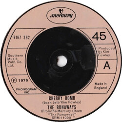 The Runaways Cherry Bomb USED VINYL 7INCH 45 RPM SINGLE