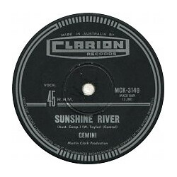 Gemini (109) Sunshine River / 12.30 USED VINYL 7INCH 45 RPM SINGLE