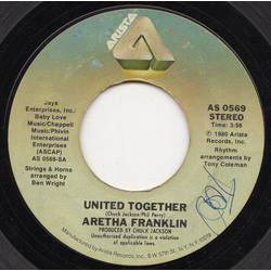 Aretha Franklin United Together / Take Me With You Vinyl 7" USED