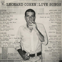Leonard Cohen Live Songs Vinyl LP USED