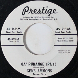 Gene Ammons Ca' Purange USED VINYL 7INCH 45 RPM PROMO