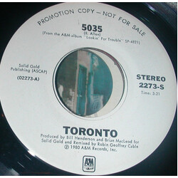 Toronto (4) 5035 Vinyl 7" USED
