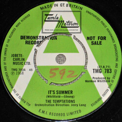 The Temptations It's Summer USED VINYL 7INCH 45 RPM SINGLE PROMO