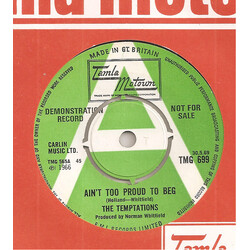 The Temptations Ain't Too Proud To Beg / Fading Away USED VINYL 7INCH 45 RPM SINGLE PROMO