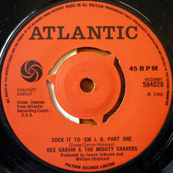 Rex Garvin & The Mighty Cravers Sock It To 'Em J.B. USED VINYL 7INCH 45 RPM
