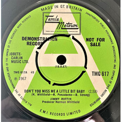 Jimmy Ruffin Don't You Miss Me A Little Bit Baby USED VINYL 7INCH 45 RPM SINGLE PROMO