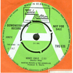 Martha Reeves & The Vandellas Honey Chile USED VINYL 7INCH 45 RPM SINGLE PROMO