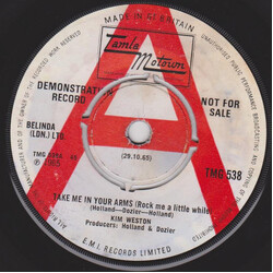 Kim Weston Take Me In Your Arms (Rock Me A Little While) / Don't Compare Me With Her USED VINYL 7INCH 45 RPM SINGLE PROMO