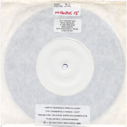 Happy Mondays Hallelujah (The Oakenfold Remix - Edit) VINYL 7" USED