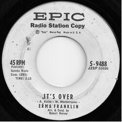 Erma Franklin It's Over / Hello Again USED VINYL 7INCH 45 RPM PROMO
