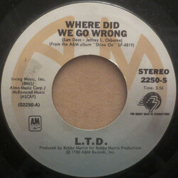 L.T.D. Where Did We Go Wrong USED VINYL 7INCH 45 RPM