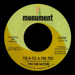 The Kim Sisters Tic-A-Tic-A-Toc-Toc / Bittersweet USED VINYL 7INCH PROMO