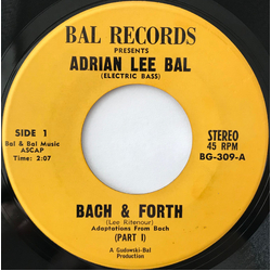 Adrian Lee Bal Bach & Forth Vinyl 7" USED