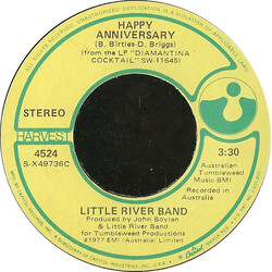 Little River Band Happy Anniversary USED VINYL 7INCH 45 RPM SINGLE