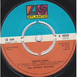 Spinners Ghetto Child USED VINYL 7INCH SINGLE 45 RPM